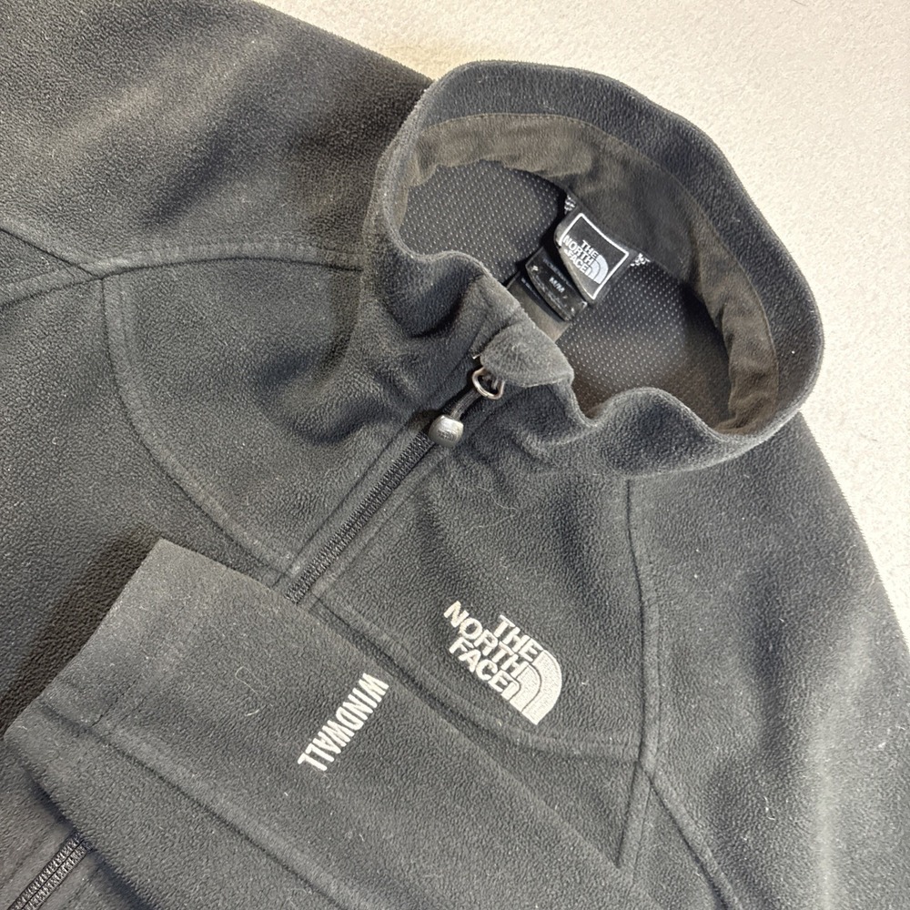 The North Face Jacket Women's Medium Black Full Zip Soft Shell Fleece Windwall